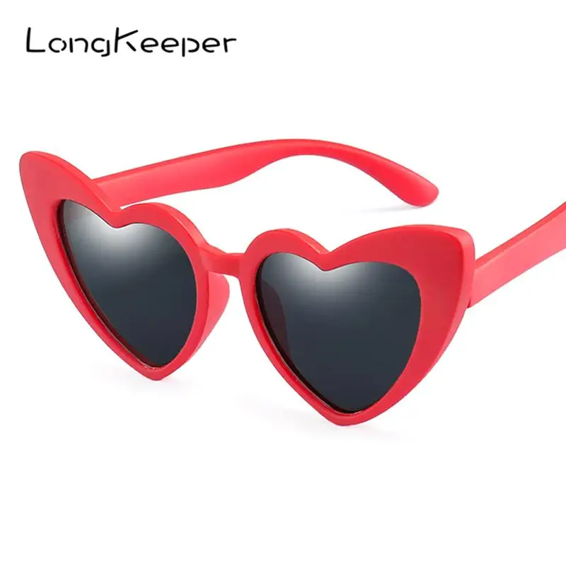 Long Keeper TR90 Kids Sunglasses Children Polarized Heart Shaped Sun ...