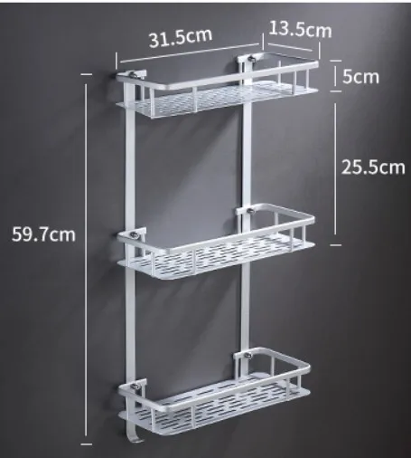 Многофункциональная многослойное Ванная комната полка настенная стойка алюминиевая сплав органайзер для косметики стойка держатель B515