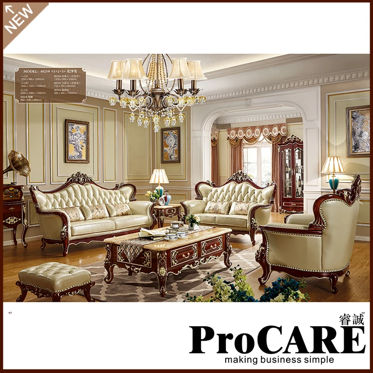 Único Conjunto de Sofá De Couro Moderno Sofá de Couro Sala de estar Sofá Foshan