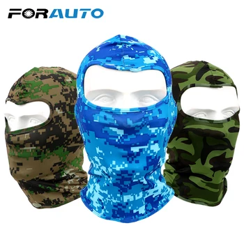 

FORAUTO Lycra Camouflage Motorcycle Face Mask Breathable Full Face and Neck Wind Cap Quick Drying For Cycling Ski Sports Soft
