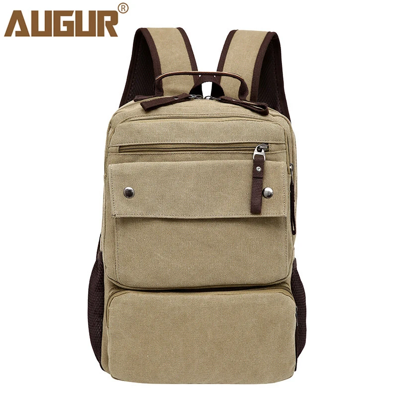 

Augur Fashion Cavans Men's Backpack Bag For Travel Backpacks Vintage Multifuction Backpack Schoolbag Male Bolso Mochila Mujer