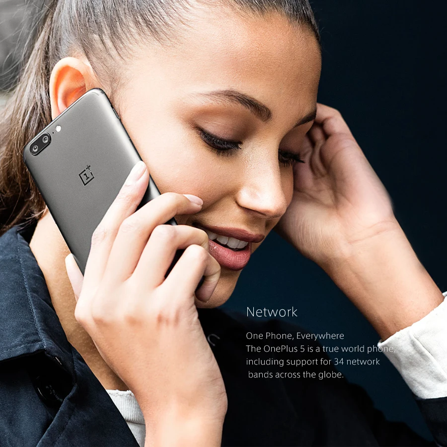 5,5 дюймовый мобильный телефон OnePlus 5 6 Гб 64 Гб 4G LTE Snapdragon 835 Восьмиядерный 20MP 16.0MP NFC Смартфон с отпечатком пальца