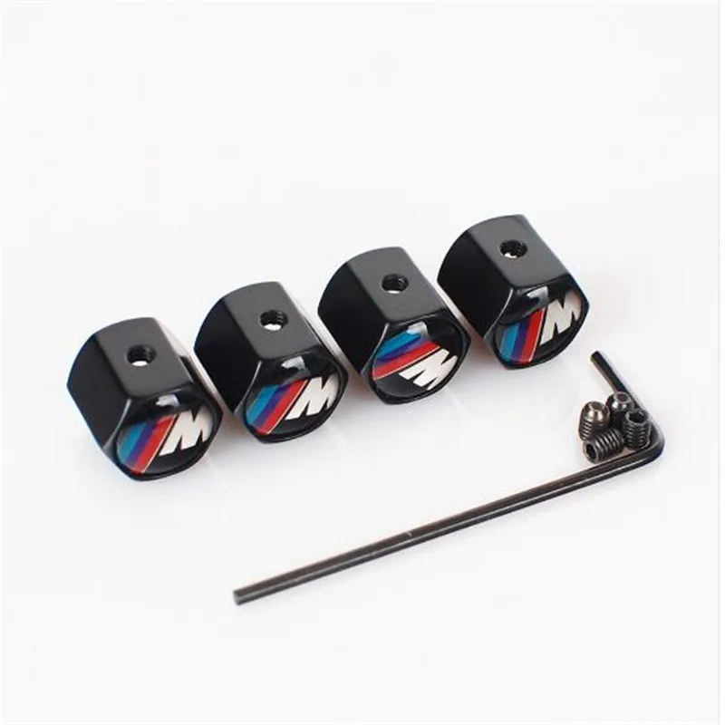 

DE.SOUL General Car Tire Valve Caps M Power Logo Creative Emblem Car-Styling Metal Cover Automobile Accessories