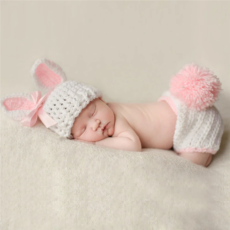 

Baby Newborn Photography Props Accessories Knit Pants Hat Set Baby Photo Props Baby Newborn Photograph Prop Fotografia