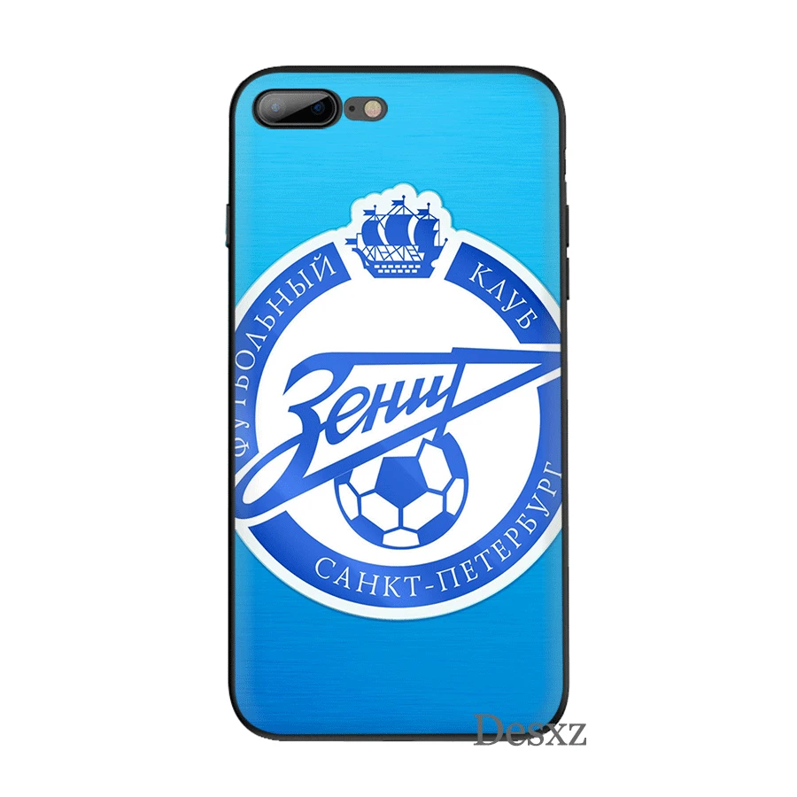 Cell Phone Case Silicone TPU for iPhone 7 8 6 6s Plus iPhone 11 Pro X XS Max XR 5 5s SE Cover Zenit football Club Logo Shell