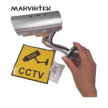 MARVIOTEK Waterproof Outdoor Dummy Fake security camera Indoor Security CCTV Surveillance Camera Flashing Red LED Night camera