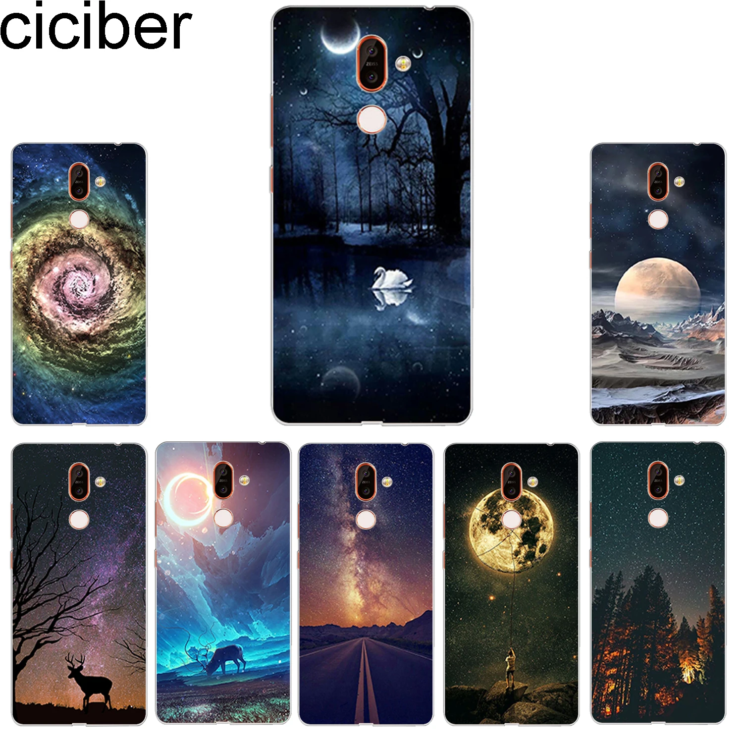 ciciber Phone Case for Nokia 9 PureView 1 2 3 5 6 7 8 Sirocco Soft TPU Back Cover 2.1 3.1 5.1 6.1 7.1 8.1 Plus Funda |