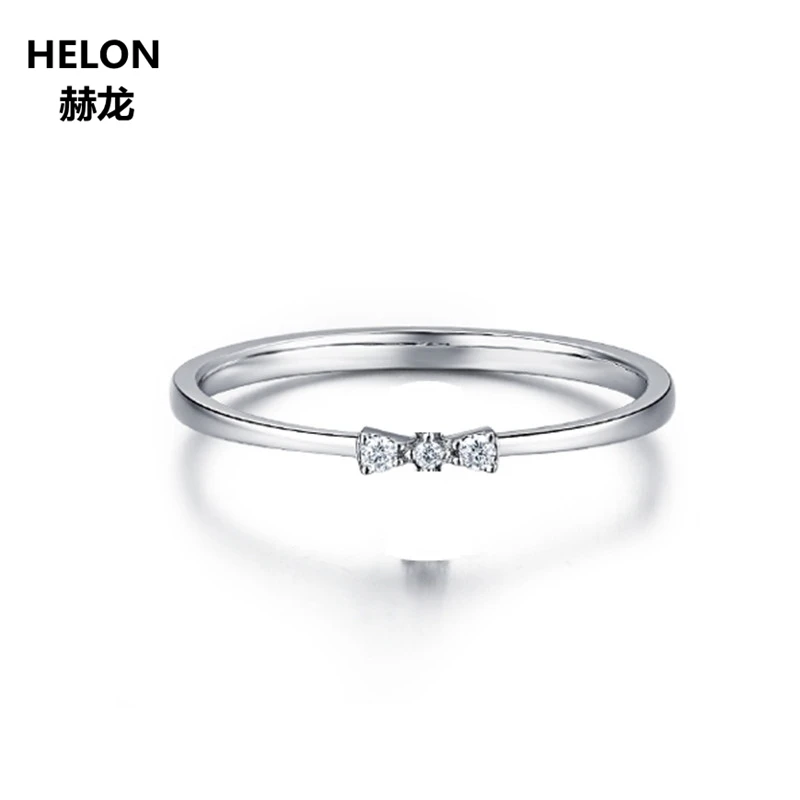 

Unique Solid 14k White Gold Natural Diamonds Engagement Wedding Ring for Women Anniversary Party Fine Jewelry Cut Slim Ring