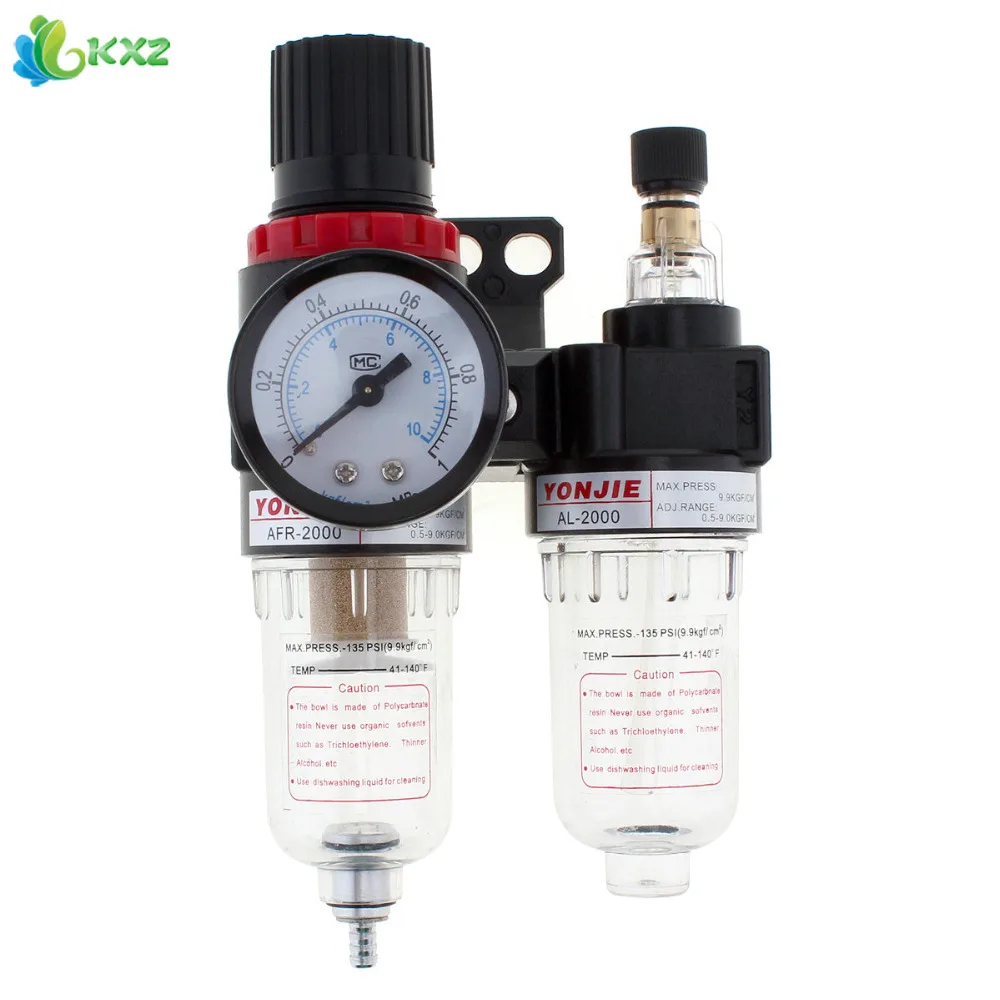 AFC2000 0-1.0mpa Air Compressor Air Source Treatment Filter Two Union Oil Water Separator Regulator AFC2000 0-1.0mpa Air Compressor Air Source Treatment Filter Two Union Oil Water Separator Regulator