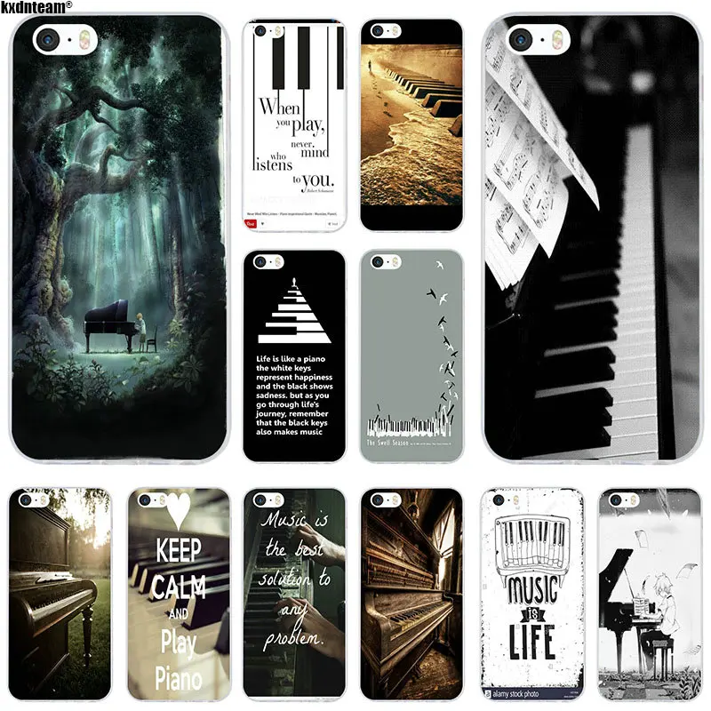 

Soft TPU Silicon Phone Cases Cover Capa for iPhone 6 6S 7 8 Plus 4 5 5S 5C SE X Coque Fundas Shell Music Software Piano Plug