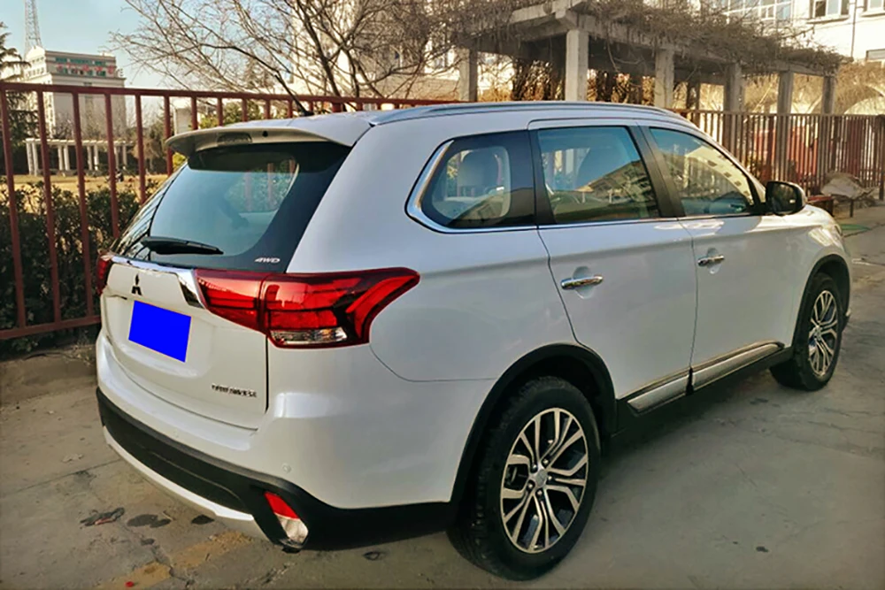 Для Mitsubishi Outlander 2013 до черный Спойлер ABS пластик Неокрашенный Грунтовка задний багажник спойлер крыло автомобиля Стайлинг