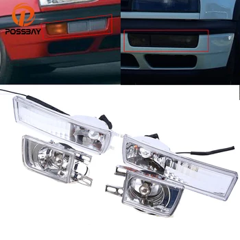 

POSSBAY Car Fog Lamp Assembly for 1993-1998 VW Golf/Jetta Models Only Crystal Corner Signal Lights for 1995-1998 VW Cabrio
