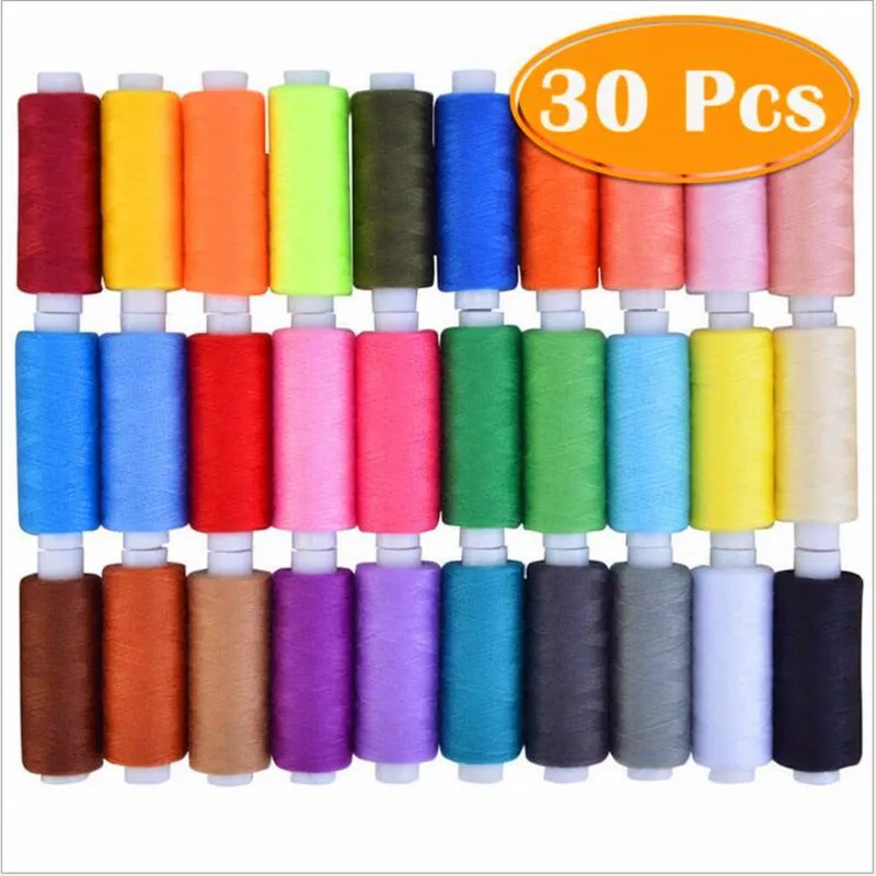 30 шт. швейные нитки DIY набор швейных ниток 30 цветов ing набор ниток 250 ярдов домашняя швейная машина линия
