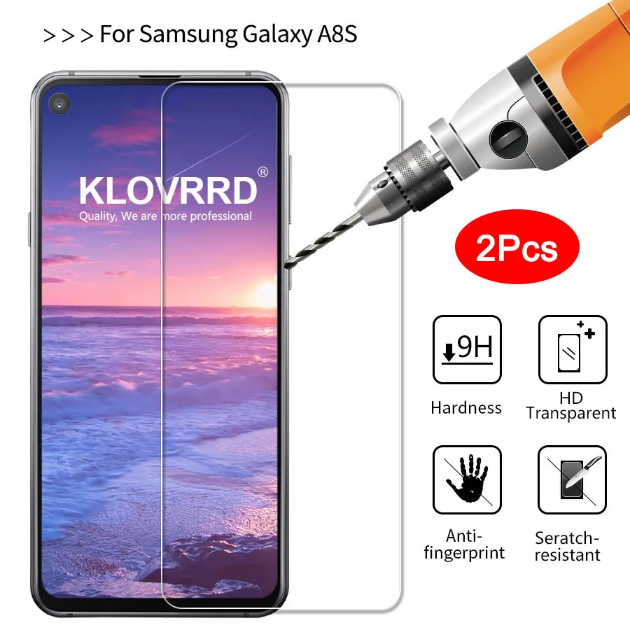 KLOVRRD 2 шт./лот 9h 5D закаленное Стекло для samsung Galaxy A8s 2018 Экран протектор Защитная