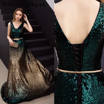 Mbcully African Shining Sequined Prom Dresses Long 2020 A-line Formal Long Black Girls Prom Party Vestidos de fiesta de noche Mbcully African Shining Sequined Prom Dresses Long 2020 A-line Formal Long Black Girls Prom Party Vestidos de fiesta de noche