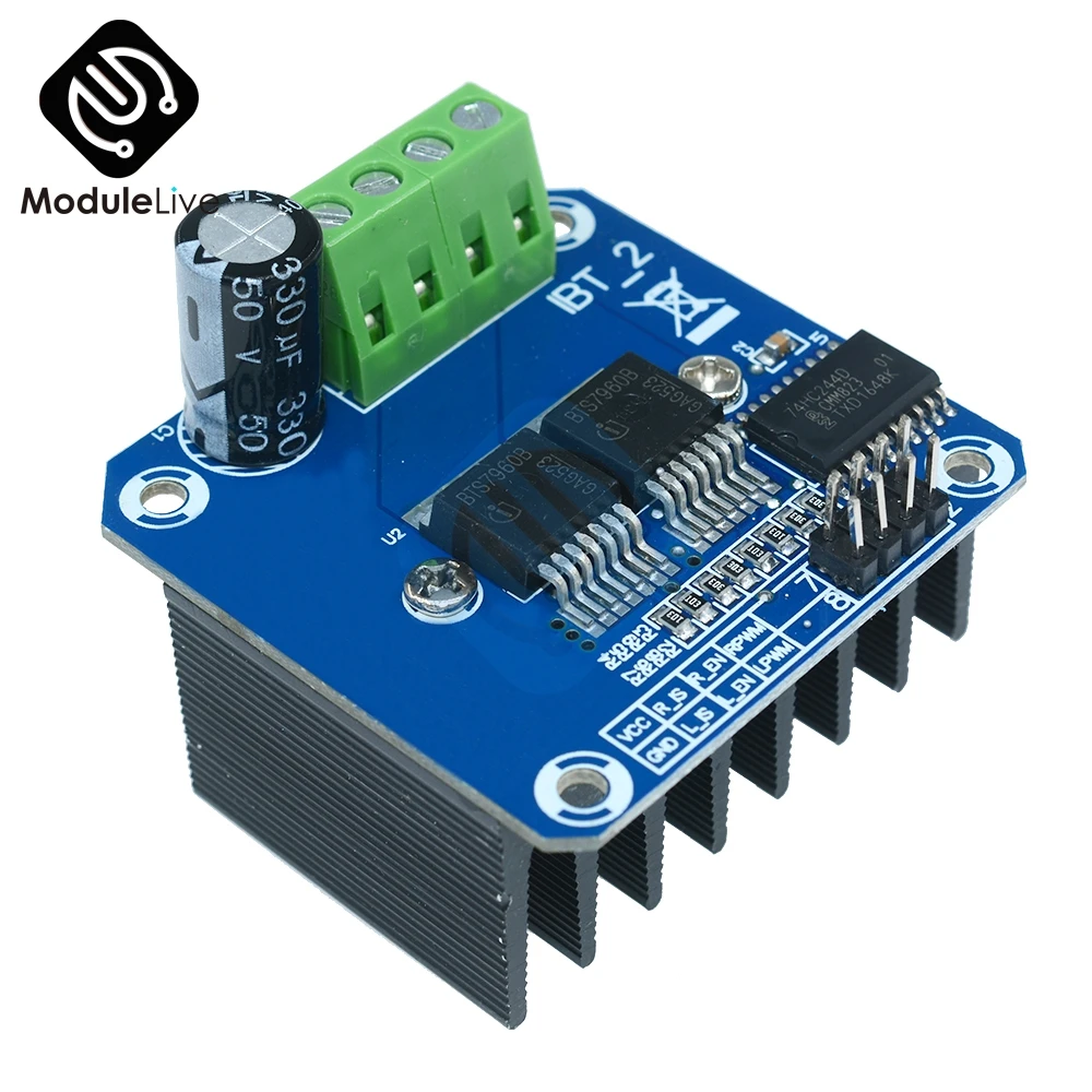 Модуль драйвера шагового двигателя BTS7960 B BTS7960B DC 43A H образный модуль ШИМ для Arduino