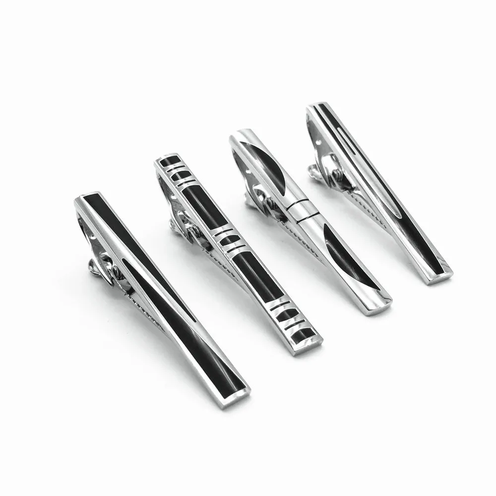 4PCS /Set Men's Tie Clips for Wedding Tie Clip Clothing Jewelry