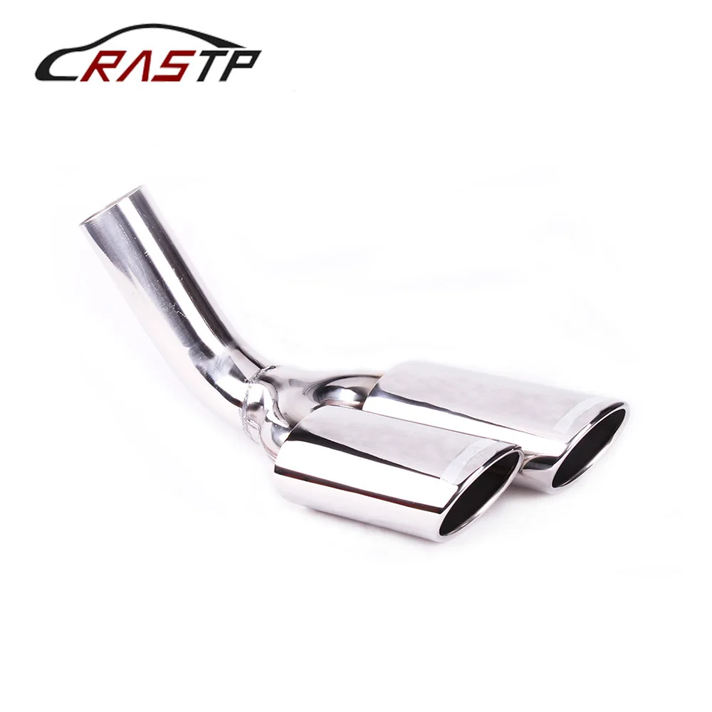 1 Pair Auto Car Exhaust Pipe Tip Muffler Stainless Steel Trim Tail Throat for Mercedes-Benz G-Class W463 G500/G63/G550 With Logo