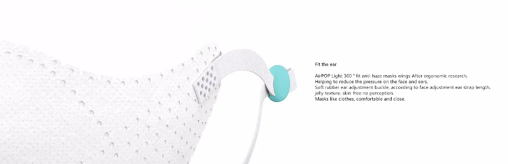 2 шт. Xiaomi Mijia Airpop светильник на 360 градусов воздушная маска для лица PM2.5 анти-дымка регулируемая двойная защита маски для лица