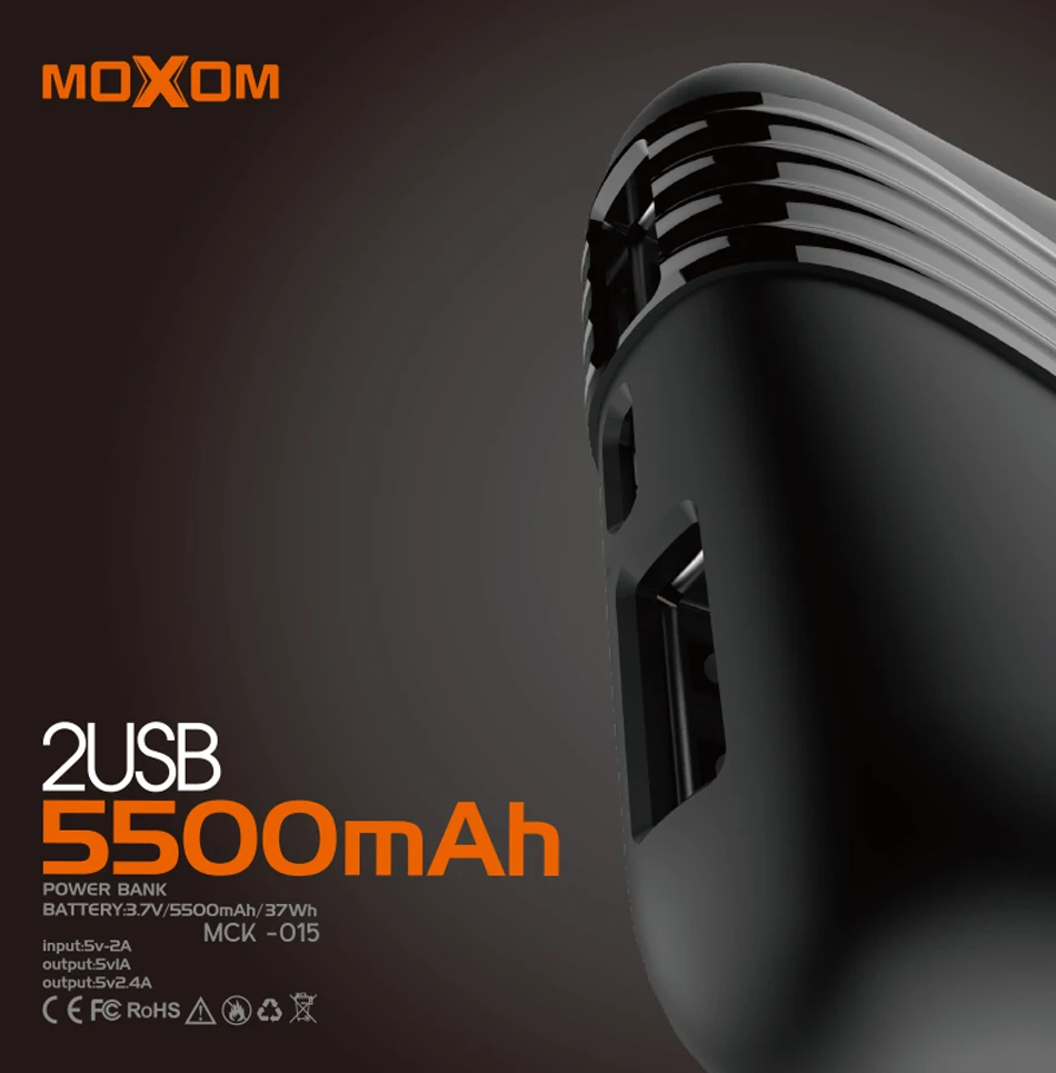 MOXOM power Bank 10000 мАч Портативная зарядка power bank 10000 тонкий повербанк внешняя батарея для Xiaomi Mi9 iPhone Бесплатный usb-кабель