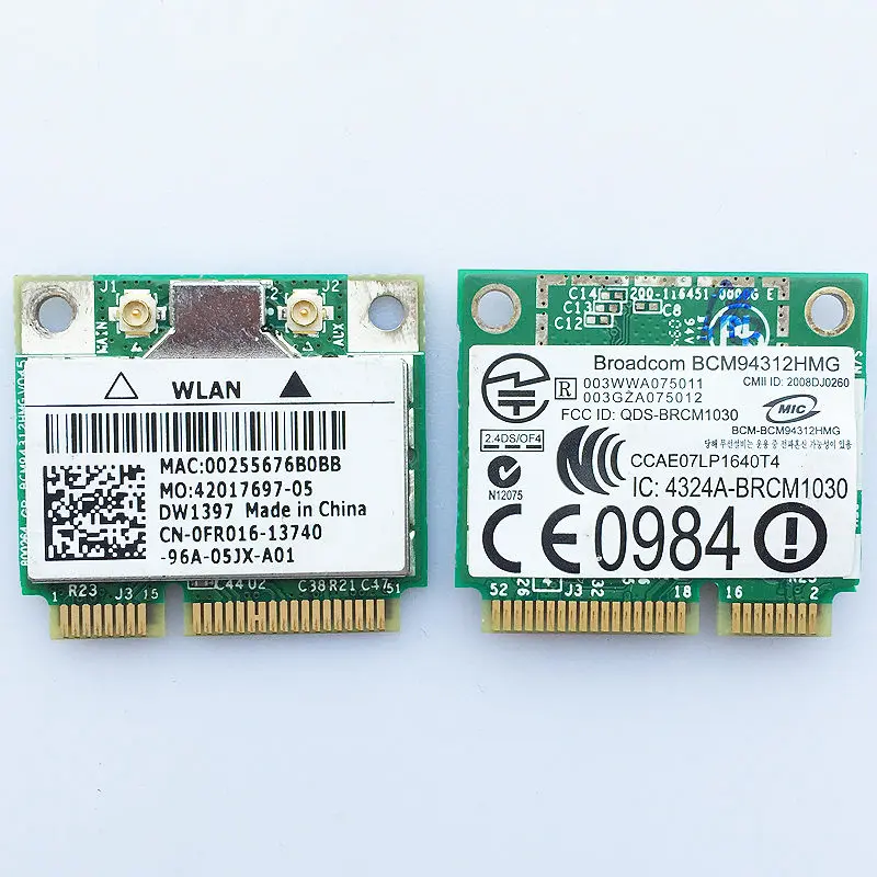 DW1397 BCM94312HMG WIFi плата Wireless WLAN card для Dell FR016 KW770 BRCM1030 54 Мбит/с Mini pci-e карта модуля для Dell 1440 1750