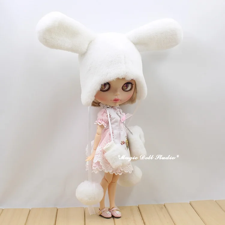 [MG574] 2018 новые аксессуары для кукол Blythe # набор из меховой шапки сумки и перчаток