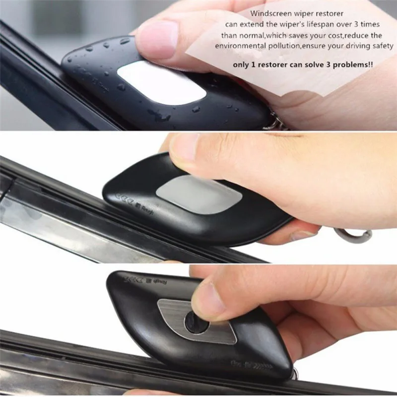 

Car Windshield Wiper Repair Tool Blade Car Rubber Scrub Wiper Restorer With keychain For Automobile Travel Accessories Styling