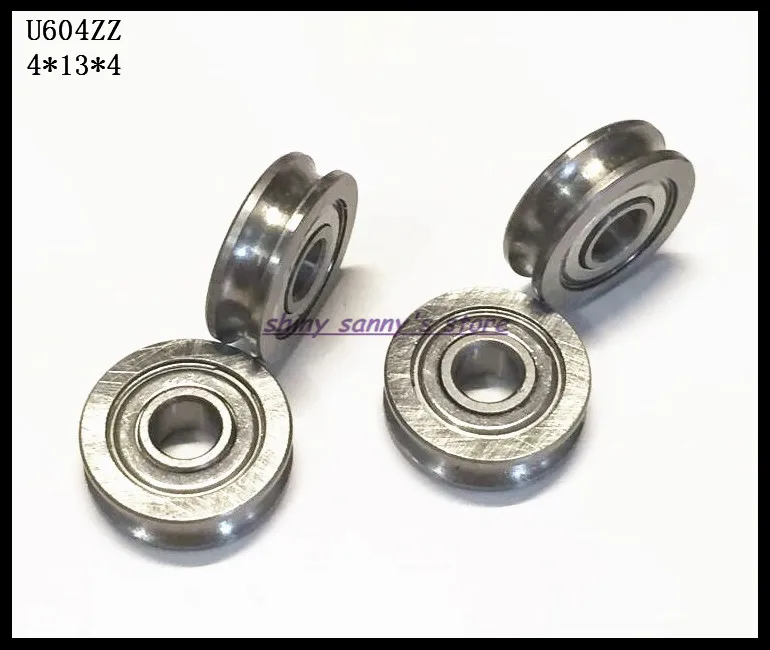 30 шт./лот U604ZZ 604UU 4x13x4 мм U Groove углерода Сталь шарикоподшипником следы направляющая канавка подшипник Новый