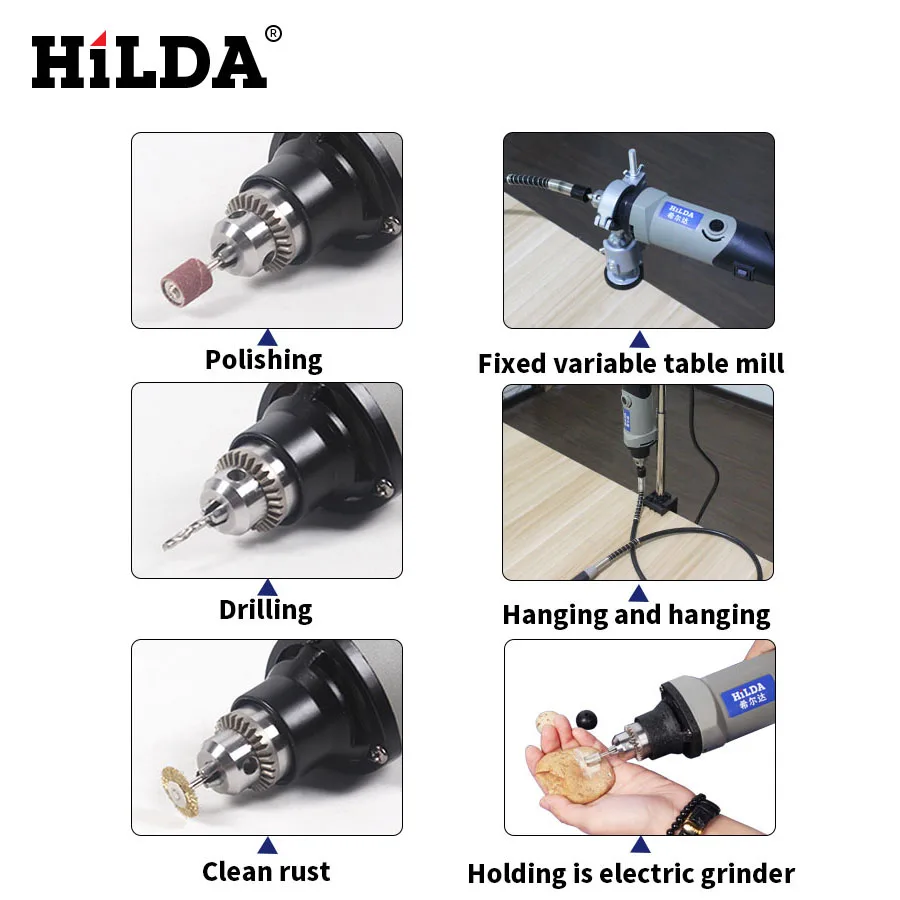 Mini Electric Grinding Machine 400w Mini Drill 6 Positions Variable