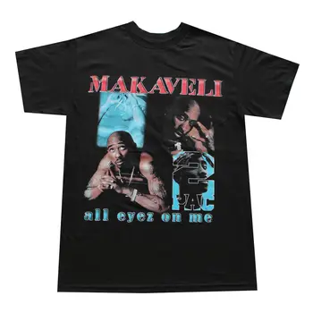 

Makaveli Vintage Rap Men's T- Shirt Black Hip Hop Clothing Cotton Short Sleeve T Shirt Top Tee Comical Shirt Men'S