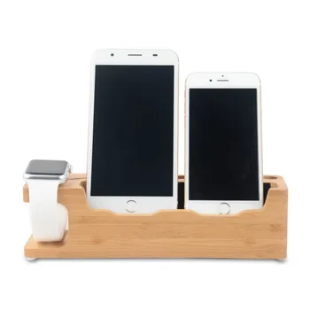 

Universal Phone Stand Support Charger for Samsung S9 PLUS for Iphone X 8 Wooden Phone Holder Multifunction Mobile for IWatch