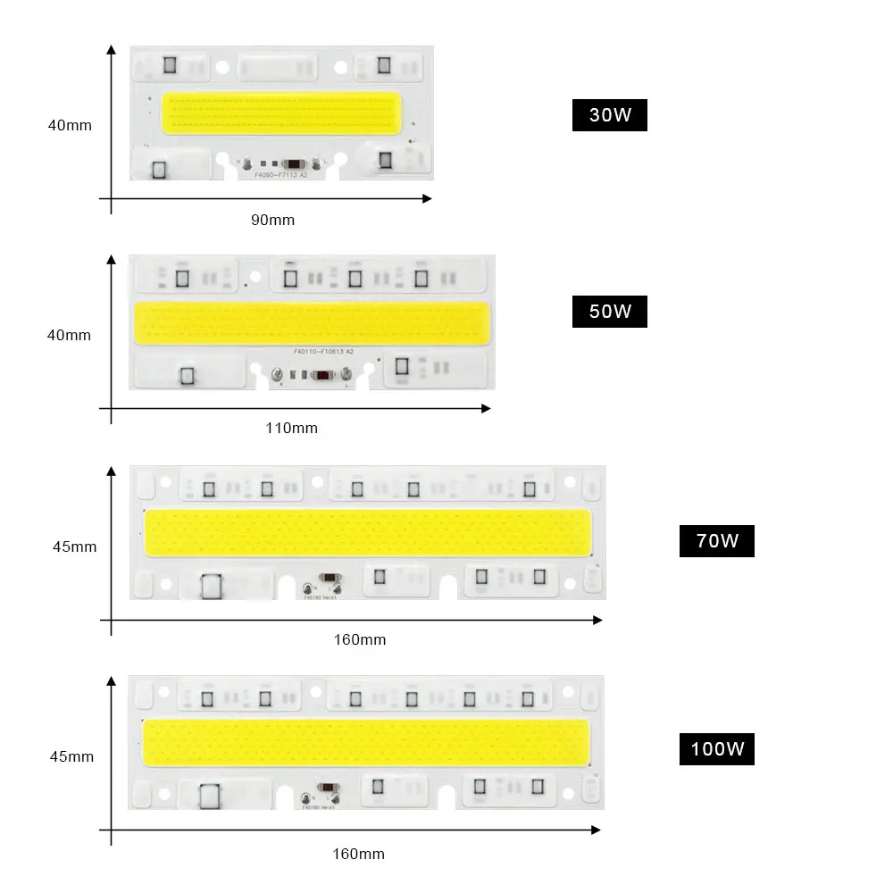 1 шт. COB 30 Вт 50 70 100 светодиодный интегрированный чип 220 В мощность IC драйвер
