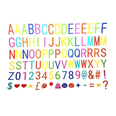 DIY Letters Cards of A4/A5/A6 Light box Black and Color Symbols Numbers Free Combination Card letters for LED Night Light Box