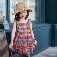 Платья для девочек; детская одежда; платье трапециевидной формы для девочек; клетчатое платье nova; детская одежда; брендовая одежда для девочек