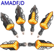 Amadfjd 2/4 шт. светодиодный индикатор сигнала поворота мотоцикла мигалкой мигалки 12V мигающий светодиодный мотобайк поворотники Лампа для универсального