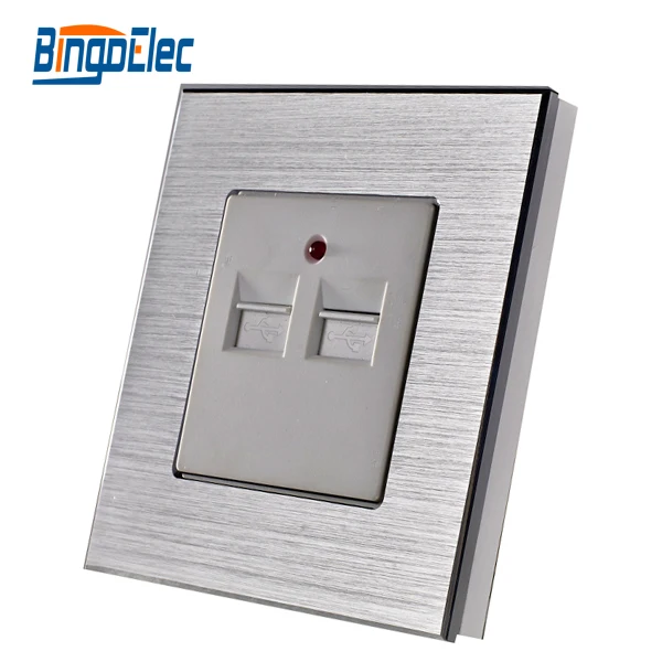 

Aluminum metal USB charging power socket with indicator and on/off switch cover, 3.1A 3100MA 5v Hot sale