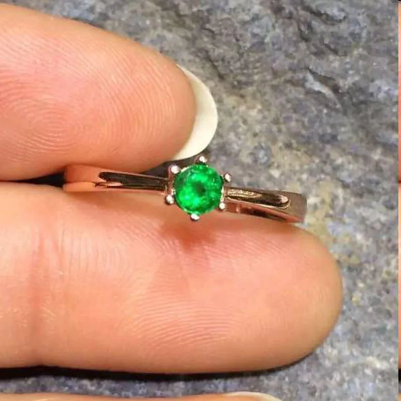 

Limited Anillos Qi Xuan_Fashion Jewelry_Colombia Green Stones Fashion Rings_Plated Rose Gold Woman Rings_Factory Directly Sales