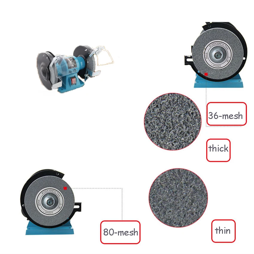 MD3212-1 5-дюймовый 6-inchMulti-Functional Настольный шлифовальный станок вращательного бурения мясорубку полировки машины 2956r/мин Настольный шлифовальный станок 220V