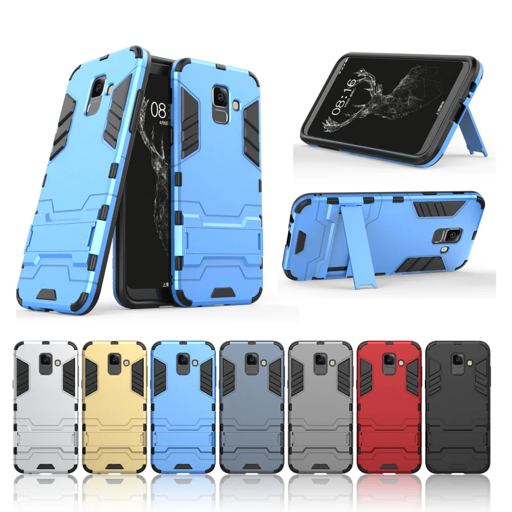 

Stand Cases For Samsung Galaxy A6 A7 A8 A9 Plus 2018 A750 A9s Phone Shell J4 Prime J6 Plus J8 2018 Armor Housing Cover Coque