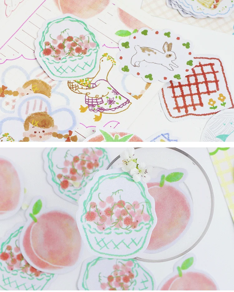 30 Sheets/pack Japanese Milk Fruits Food Bouquet memo pad planner sticky note paper sticker kawaii stationery pepalaria office
