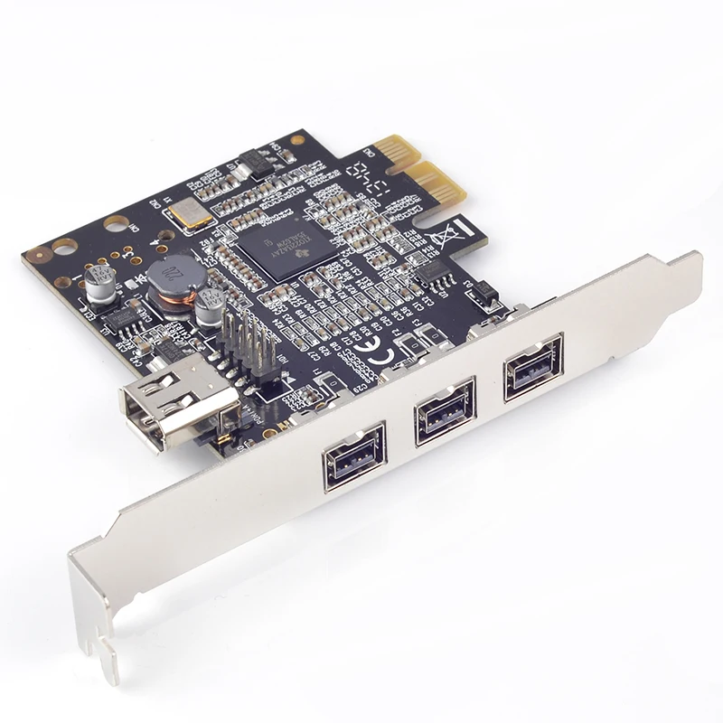 PCI express PCI-e x1 к 1394b FireWire контроллер карты 3 внешних + 1 общий внутренний 1394a порты чип