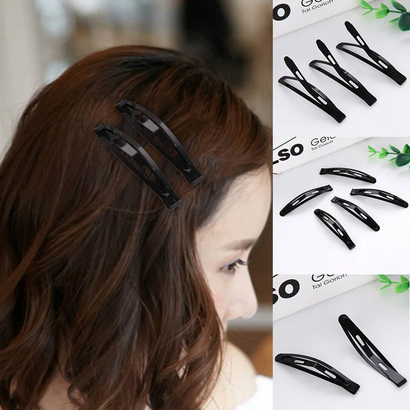 12PCS/Pack New Simple Black Hair Clips Girls Hairpins BB Clips