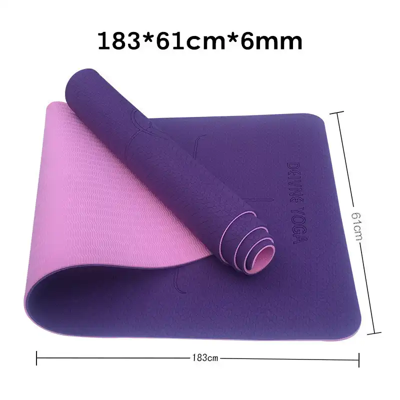 Yoga Mat 6mm Tpe Body Line Beginner Non Slip Fitness Sports Mat