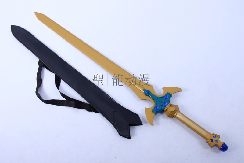 S0496 SAO SWORD ART ONLINE II KIRIGAYA KAZUTO KIRITO GOLDEN EXCALIBUR SWORD W/черная нейлоновая оболочка 42"