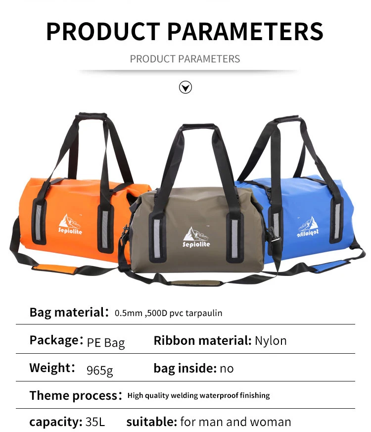 Sepiolite бренд 35L большой емкости открытый водонепроницаемый сумки для плавания легкий плавающий сухой мешок Кемпинг Туризм Рюкзак