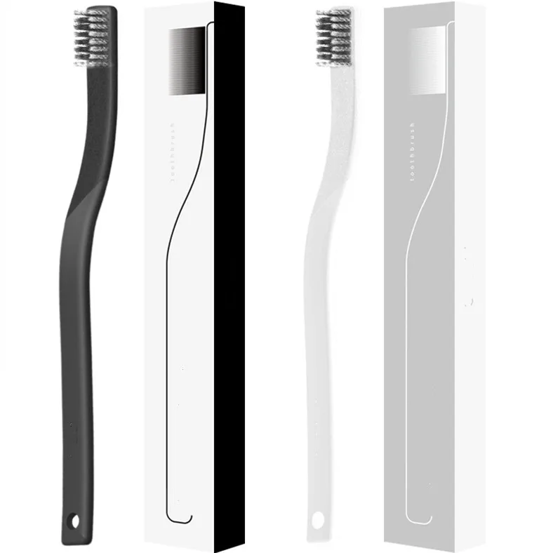 

New Spiral Brush Bamboo Charcoal Adult Toothbrush Black and White Carton Toothbrush Adult Soft Hair Toothbrush Free Shipping
