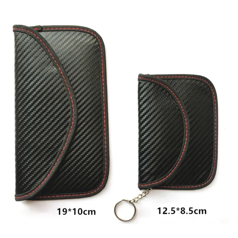 

Car Key RFID Shield Pull Ring Keys Case Organizer for Privacy Protection Faraday Card Car Key Bag FOB Signal Blocker Bags