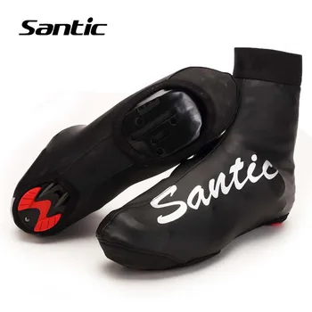 

Santic Pro Team Cycling Shoe Cover Overshoes Winter Windproof Thermal Reflective Shoes Cover For Bicycle Warm Bike Shoe Cover