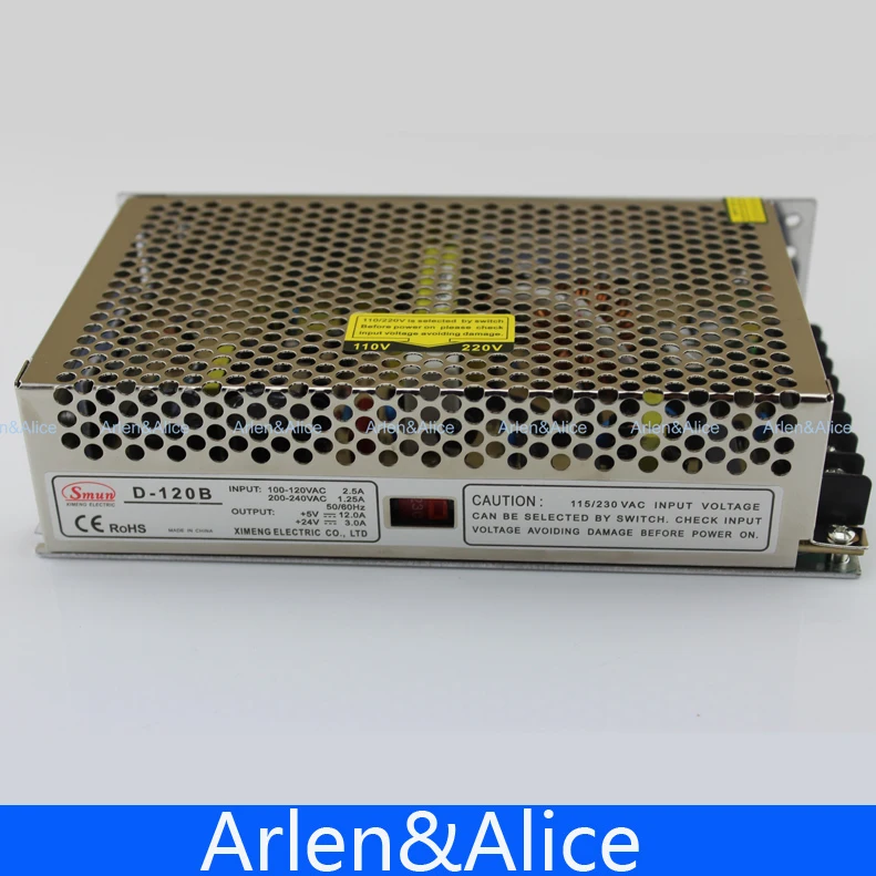 120 Вт Двойной выход 5 в 24 импульсный источник питания AC к DC DC6A DC4A|power supply toshiba laptop|power