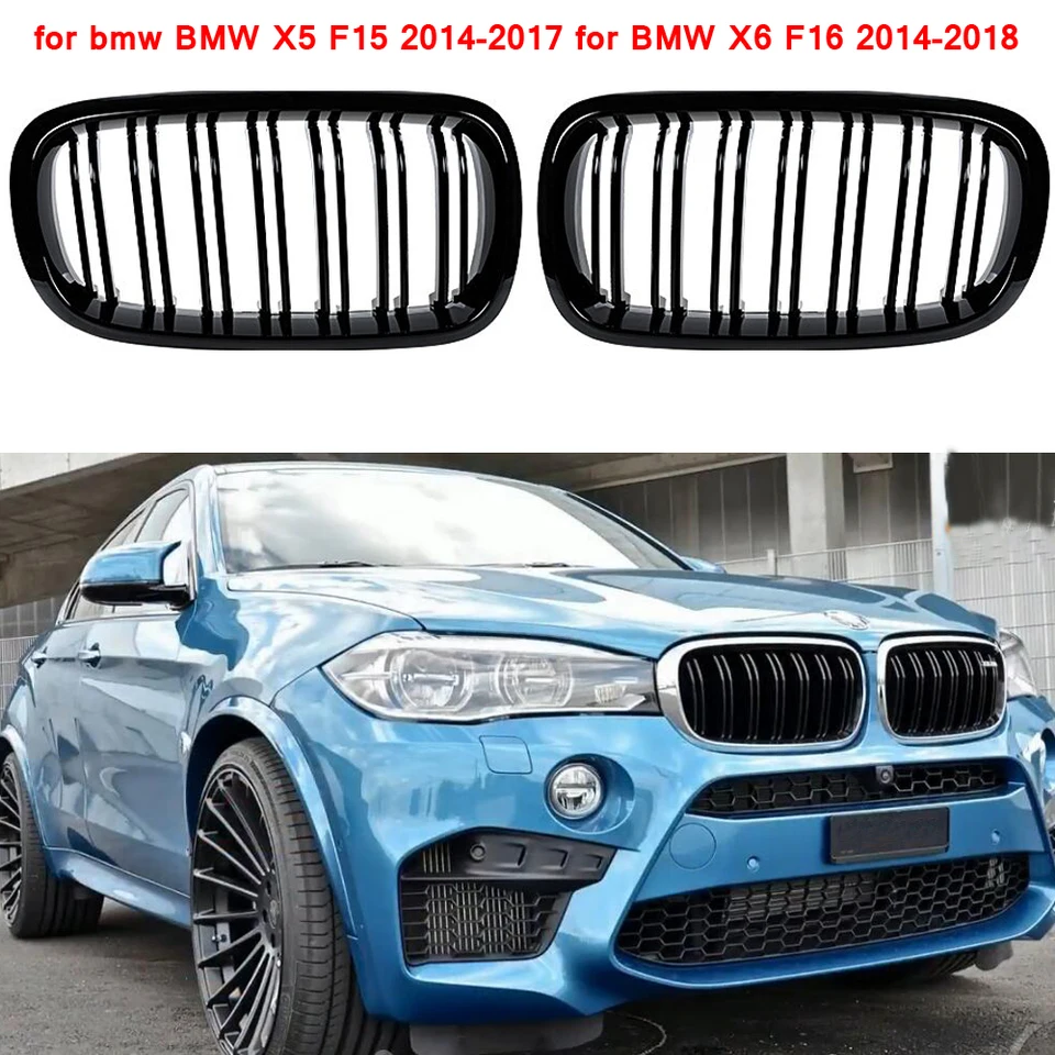 Para BMW F15 X5 14-18 M Estilo Brillo Negro